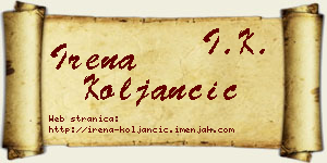 Irena Koljančić vizit kartica